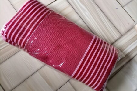 Ghanaian traditional cloth - Wine colour with shining, and baby pink colour with shining combination of Ghanaian traditional cloth - Image 2