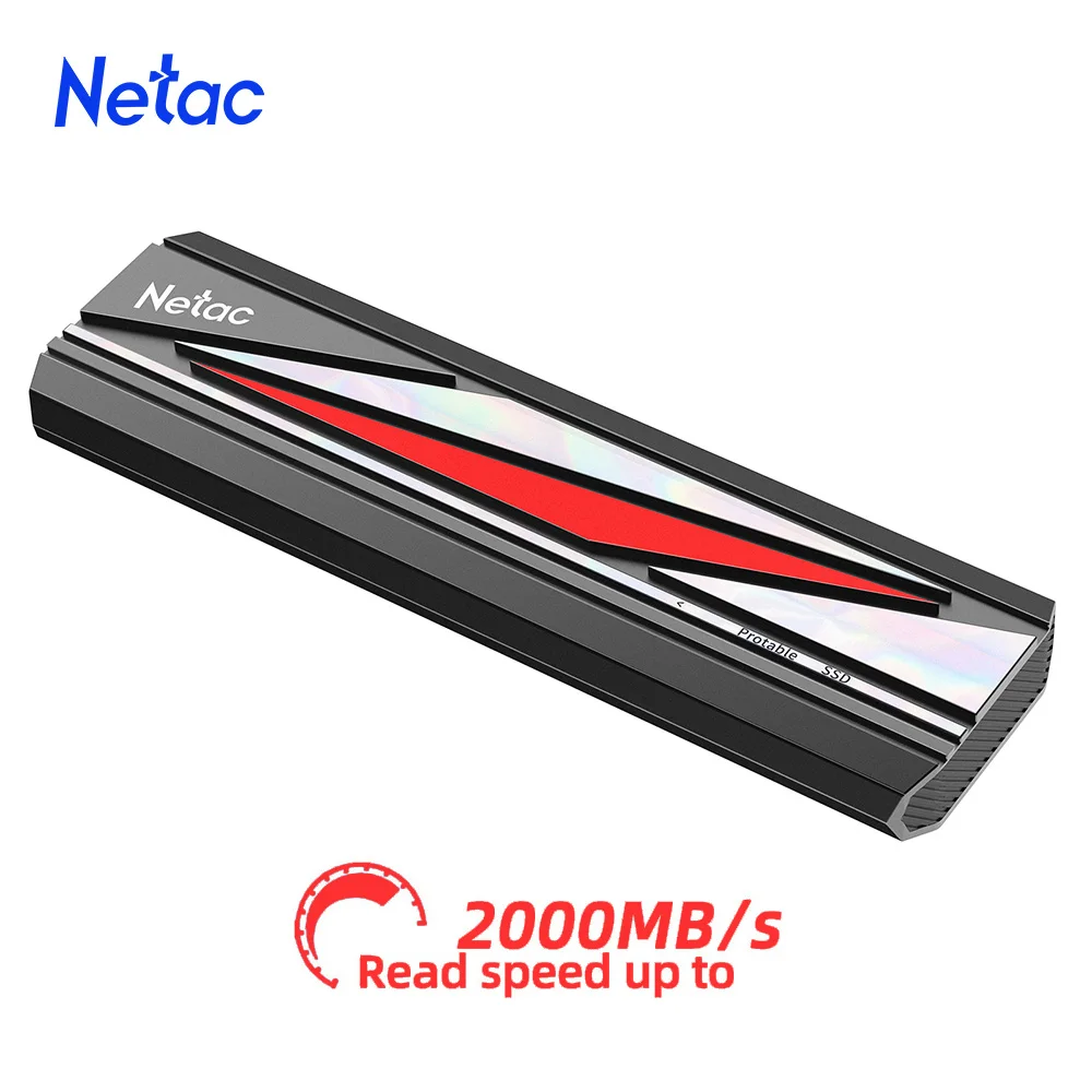 Netac 1TB External SSD Speed Up to 2000MB/s Portable SSD 256GB 512GB 2TB USB3.2 Gen2 Solid State Drive for Phone Laptop Desktop - Image 1