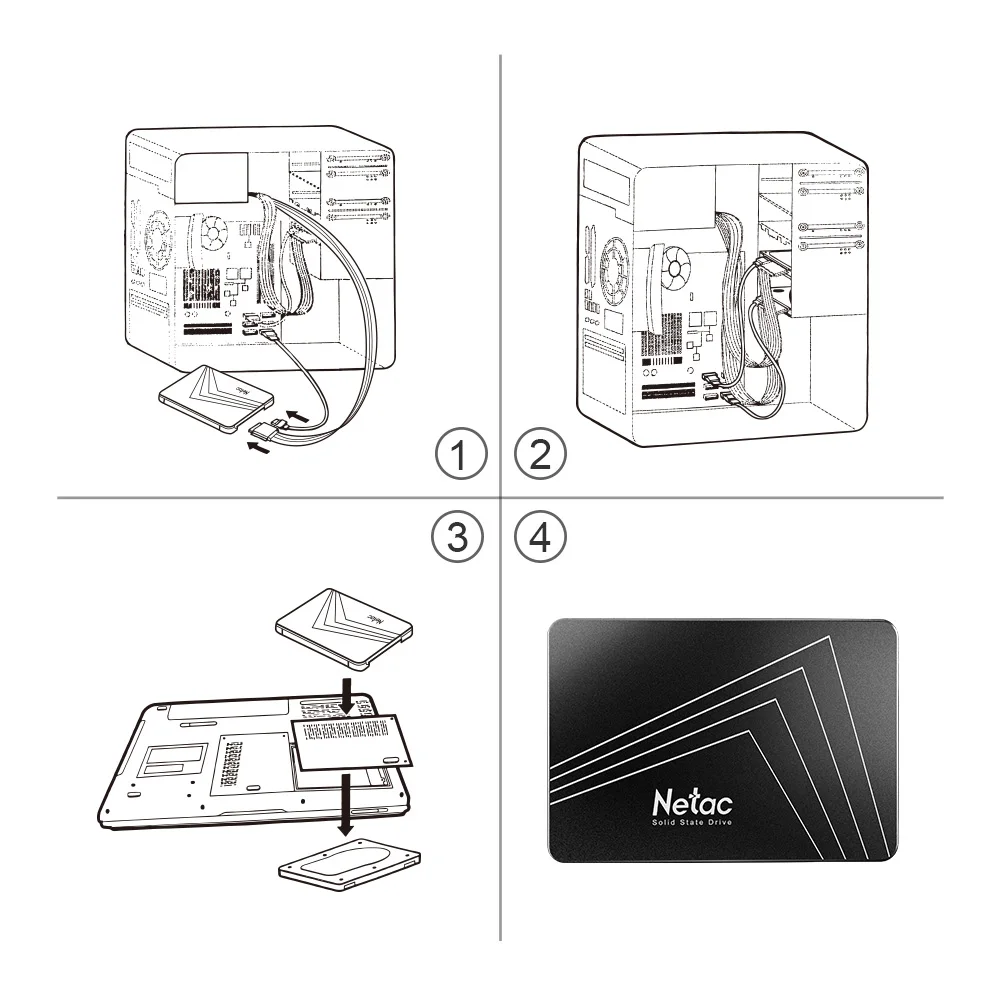 Netac SATA SSD SATA3 2.5 SSD 1tb 2tb 4tb 128gb 256gb 512gb 480gb 960gb HDD Internal Solid State Drive Hard Disk for Laptop PC - Image 5