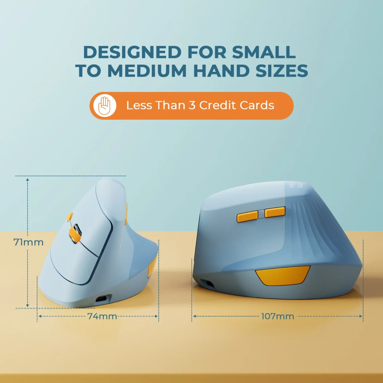 Seenda Vertical Wireless Mouse Type C Rechargeable Ergonomic USB & Type C Mice for Laptop Laptop PC MacBook Windows Android - Image 2