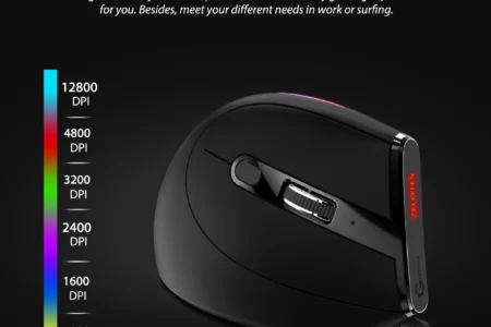 Jomaa Wired Gaming Mouse RGB Vertical Ergonomic Mice 9 Button Programmable 12800 DPI Mouse for Gamer Computer Laptop - Image 5