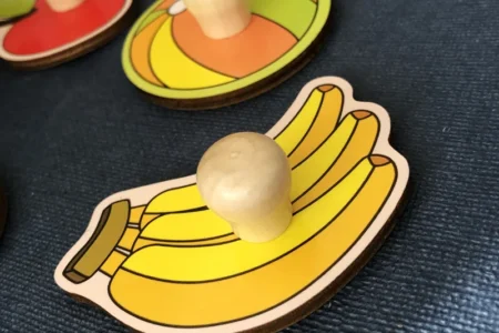 Children Hand Scratch 3D Wooden Board Baby Cartoon Montessori Early Education Farm Fruit Cognitive Puzzle Toy - Image 5
