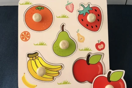 Children Hand Scratch 3D Wooden Board Baby Cartoon Montessori Early Education Farm Fruit Cognitive Puzzle Toy - Image 9