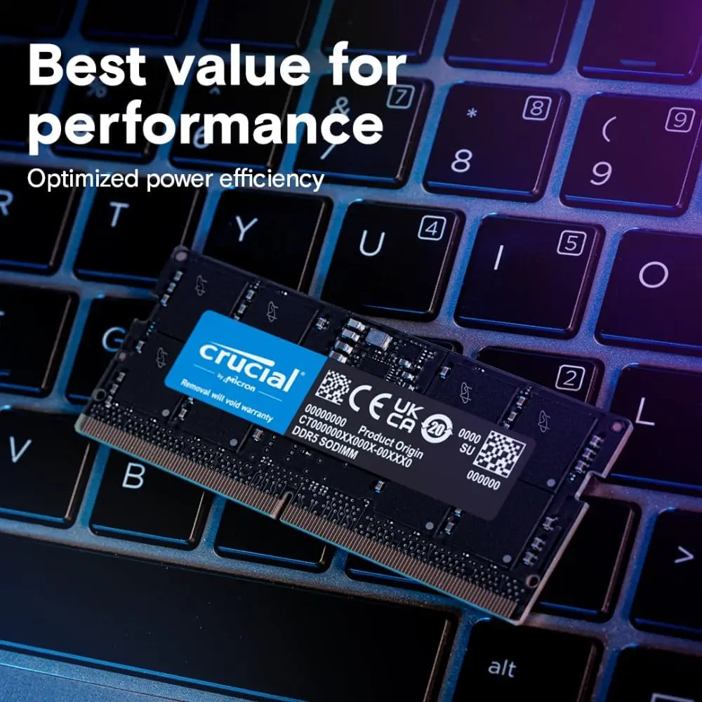 Crucial 16GB 24GB 32GB 48GB DDR5 RAM 5600MHz Laptop Memory SODIMM 262-Pin Compatible with 13th Gen Intel Core and AMD Ryzen 6000 - Image 4
