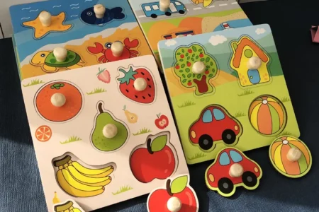 Children Hand Scratch 3D Wooden Board Baby Cartoon Montessori Early Education Farm Fruit Cognitive Puzzle Toy - Image 2