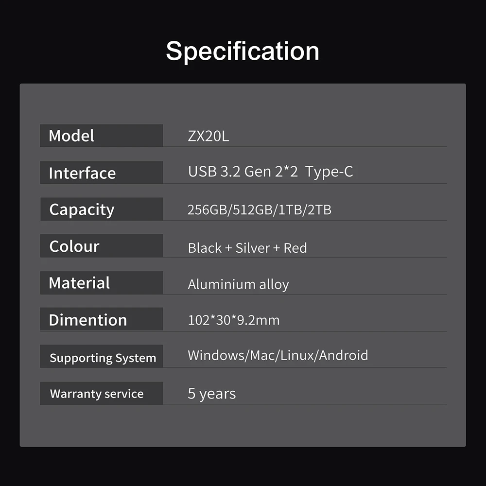 Netac 1TB External SSD Speed Up to 2000MB/s Portable SSD 256GB 512GB 2TB USB3.2 Gen2 Solid State Drive for Phone Laptop Desktop - Image 6