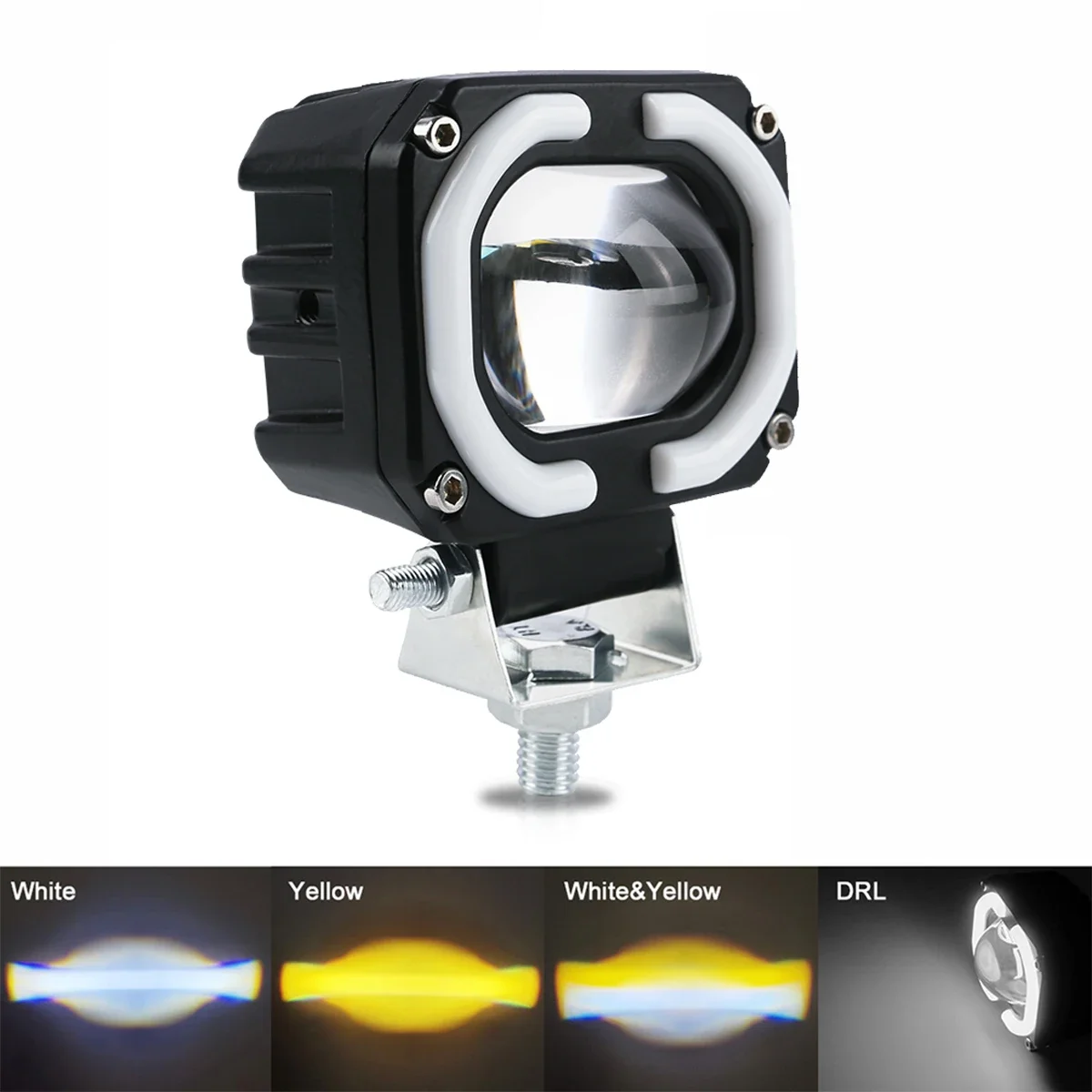 NLpearl 2PCS Motorcycle Fog Light Headlight Car Offroad Truck Angel Eyes LED light Portable Spotlights Driving Car Boat Light - Image 7