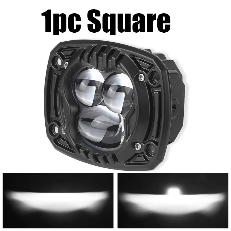 4 inch Flush Mount LED Pods Work Light Reversing Driving Fog Lamp High/Low Beam For Jeep Off-road 4x4 Truck SUV ATV 4WD 12V 24V - Image 9