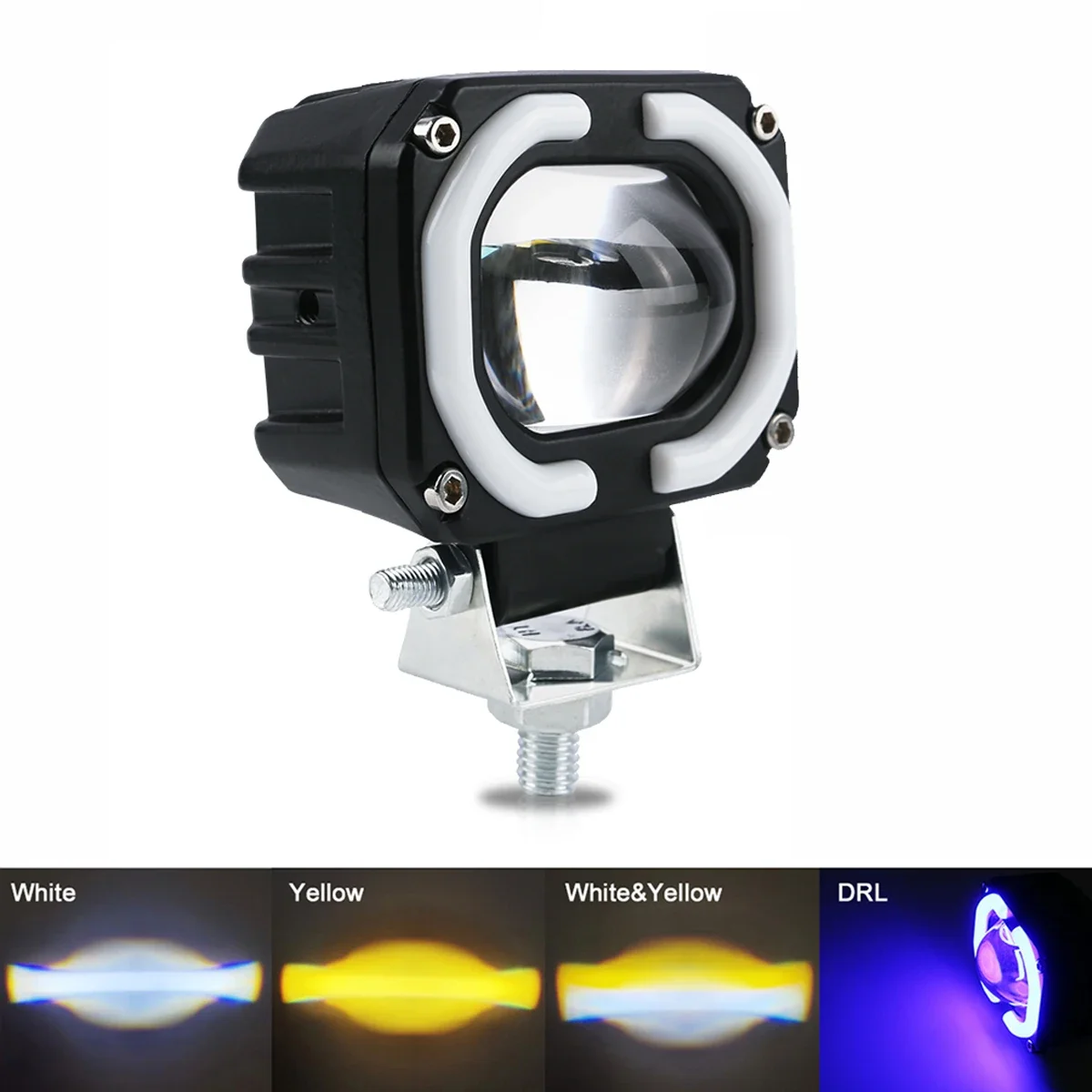 NLpearl 2PCS Motorcycle Fog Light Headlight Car Offroad Truck Angel Eyes LED light Portable Spotlights Driving Car Boat Light - Image 10