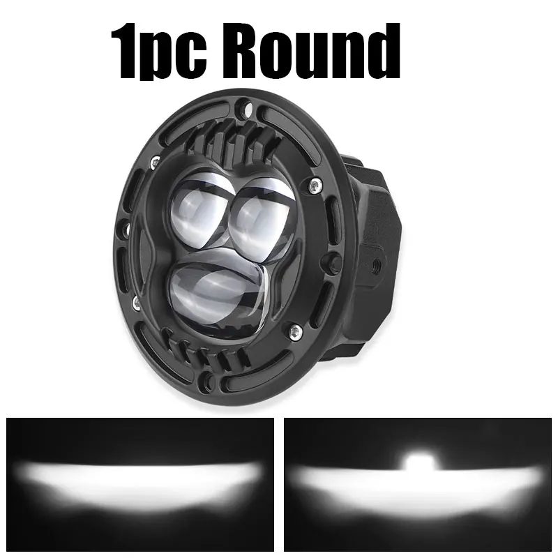 4 inch Flush Mount LED Pods Work Light Reversing Driving Fog Lamp High/Low Beam For Jeep Off-road 4x4 Truck SUV ATV 4WD 12V 24V - Image 8