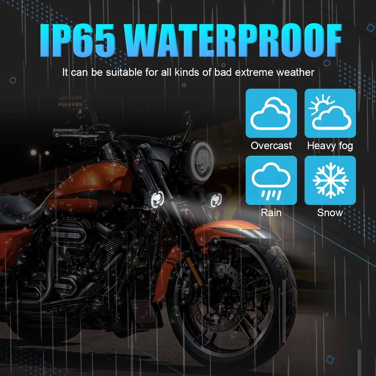 NLpearl 2PCS Motorcycle Fog Light Headlight Car Offroad Truck Angel Eyes LED light Portable Spotlights Driving Car Boat Light - Image 4