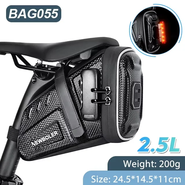 Waterproof Bicycle Saddle Bag With Password Lock MTB Road Bike Saddlebag Reflective Bicycle Tool Holder Bag Bike Accessories - Image 8