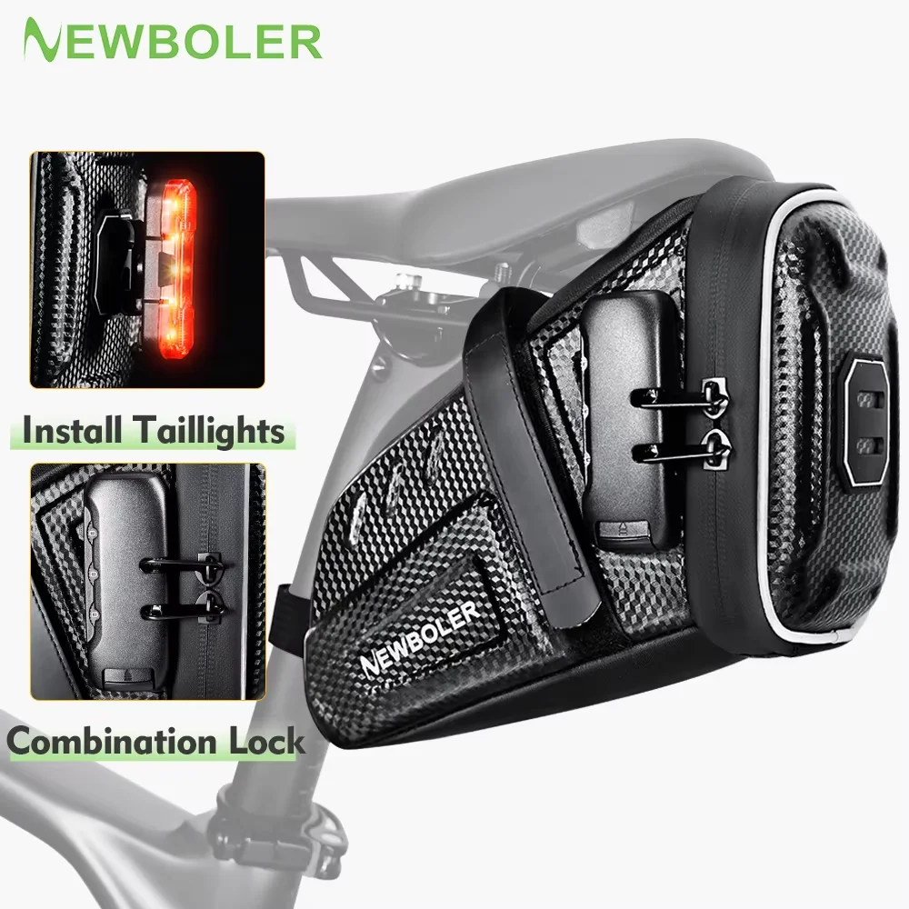 Waterproof Bicycle Saddle Bag With Password Lock MTB Road Bike Saddlebag Reflective Bicycle Tool Holder Bag Bike Accessories - Image 1