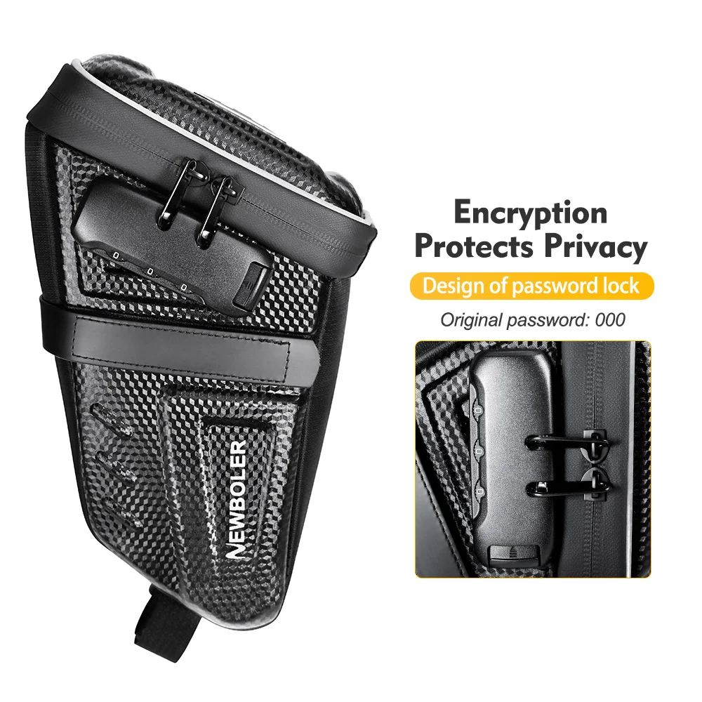 Waterproof Bicycle Saddle Bag With Password Lock MTB Road Bike Saddlebag Reflective Bicycle Tool Holder Bag Bike Accessories - Image 5