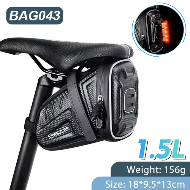 Waterproof Bicycle Saddle Bag With Password Lock MTB Road Bike Saddlebag Reflective Bicycle Tool Holder Bag Bike Accessories - Image 12