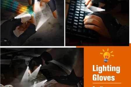 LED Half Finger Glove for Men Women Outdoor Waterproof Night Fishing Bait Cycling Running Flashlight Durable Fingerless Gloves - Image 4