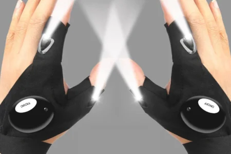 LED Half Finger Glove for Men Women Outdoor Waterproof Night Fishing Bait Cycling Running Flashlight Durable Fingerless Gloves - Image 8