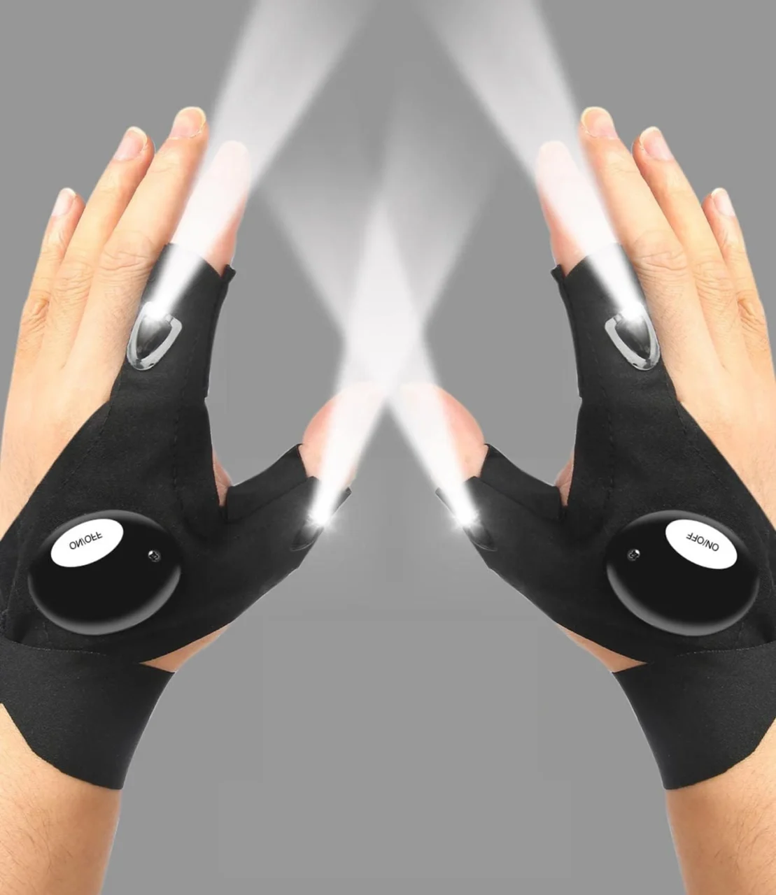 LED Half Finger Glove for Men Women Outdoor Waterproof Night Fishing Bait Cycling Running Flashlight Durable Fingerless Gloves - Image 8