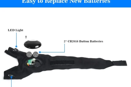 LED Half Finger Glove for Men Women Outdoor Waterproof Night Fishing Bait Cycling Running Flashlight Durable Fingerless Gloves - Image 6