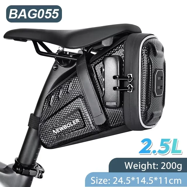 Waterproof Bicycle Saddle Bag With Password Lock MTB Road Bike Saddlebag Reflective Bicycle Tool Holder Bag Bike Accessories - Image 17